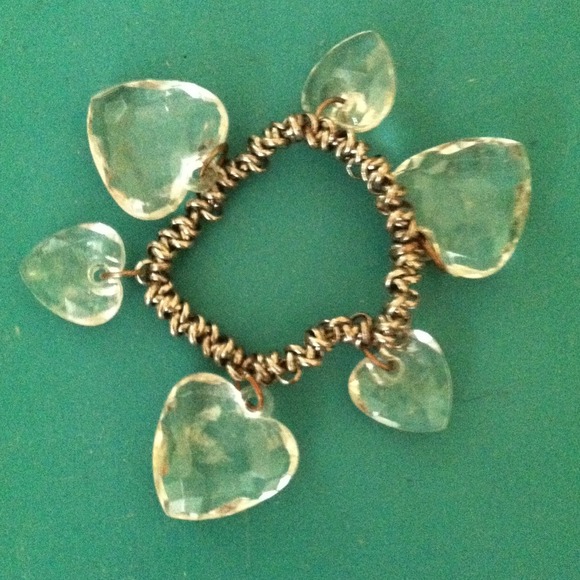 silver heart charm bracelet