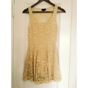 Aritzia Champagne Lace Dress