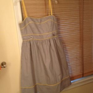 Navy and white striped dress