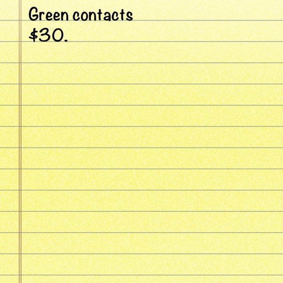 Green contacts