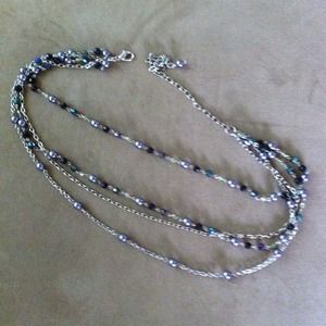 Beautiful faux gray pearl and crystal belt