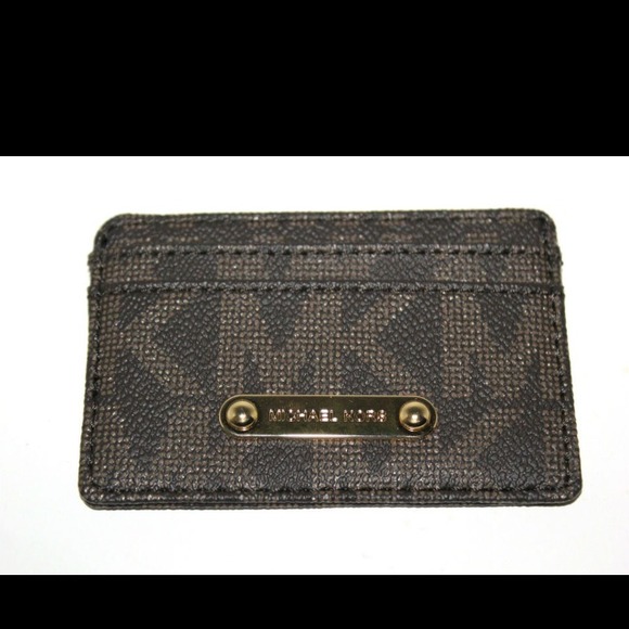 Michael Kors Brown Authentic Card case/wallet