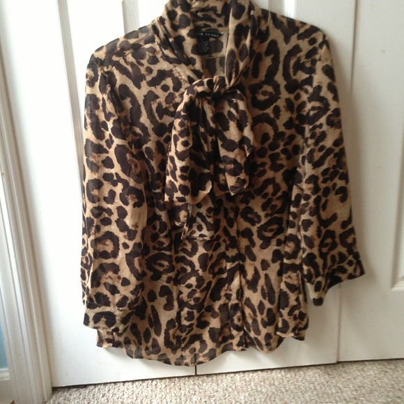 Cheetah print sheer blouse 😊 - Picture 1 of 2