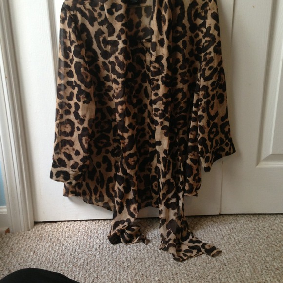 Cheetah print sheer blouse 😊 - Picture 2 of 2