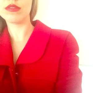 Luscious Red Cashmere Chanel Coat