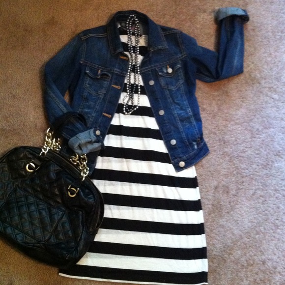 Black and white Striped Dress/Top