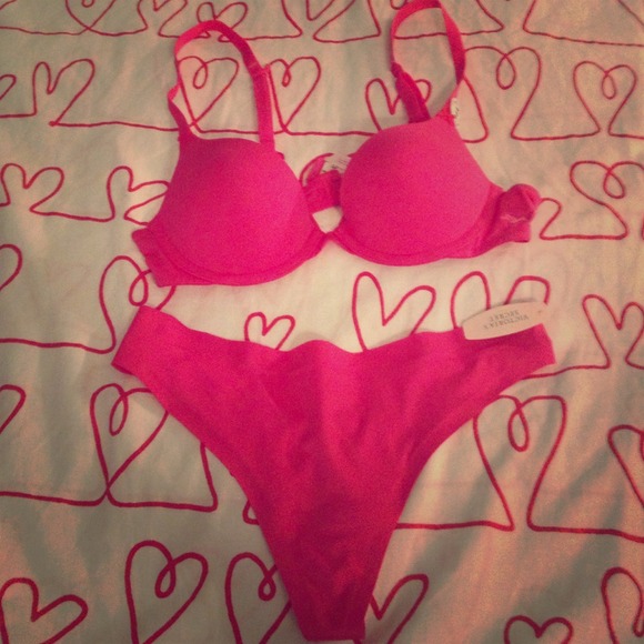 Brand new VS push up bra and thong.