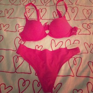 Brand new VS push up bra and thong.