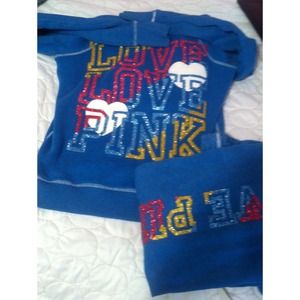 VS glitter Sweatpants and hoodie set