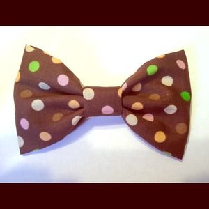 Pokadot Chocolate Brown Bow