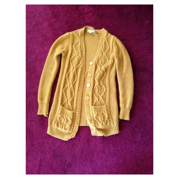 Forever 21 Jackets & Blazers - Forever 21 Mustard Cardigan.