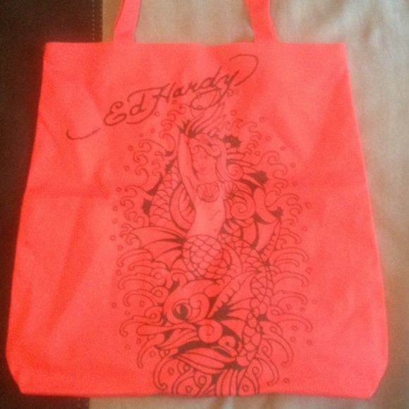 Ed hardy canvas tote