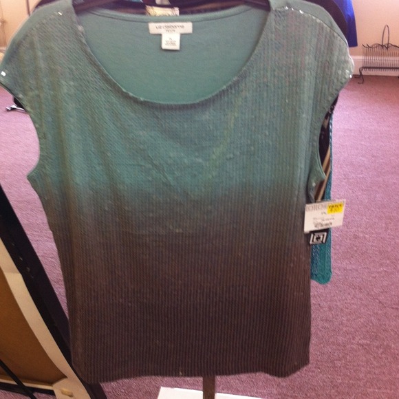 Liz Claiborne Top with Clear Sequence