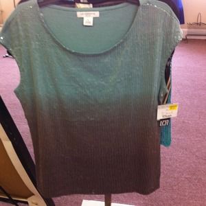 Liz Claiborne Top with Clear Sequence