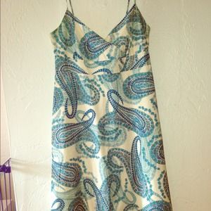 J.Crew summer blue paisley- blue edging 8