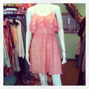 New! Red/pink criss cross back dress.