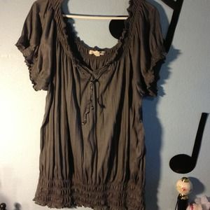 Grey off shoulder top & dress bundle