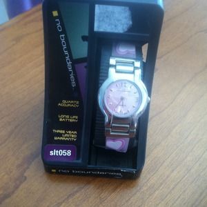 Pink heart watch never worn