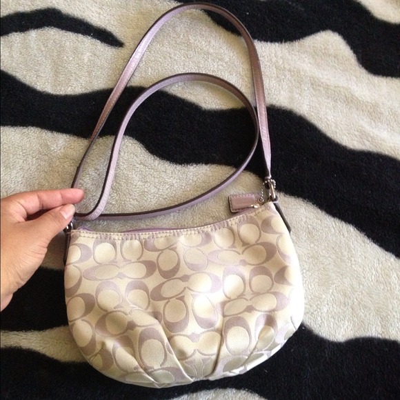 Sold Coach crossbody purse purple color