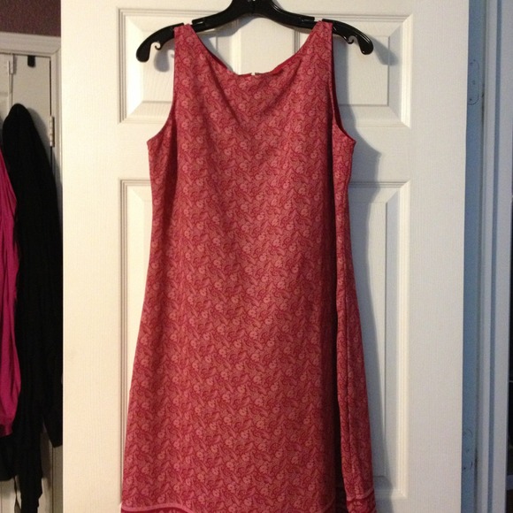 Above the knee pink paisley dress