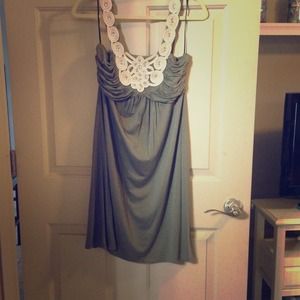 Olive green summer jersey dress