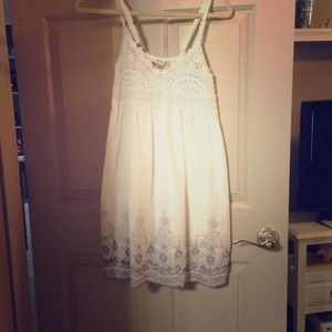 White dress with awesome bottom design