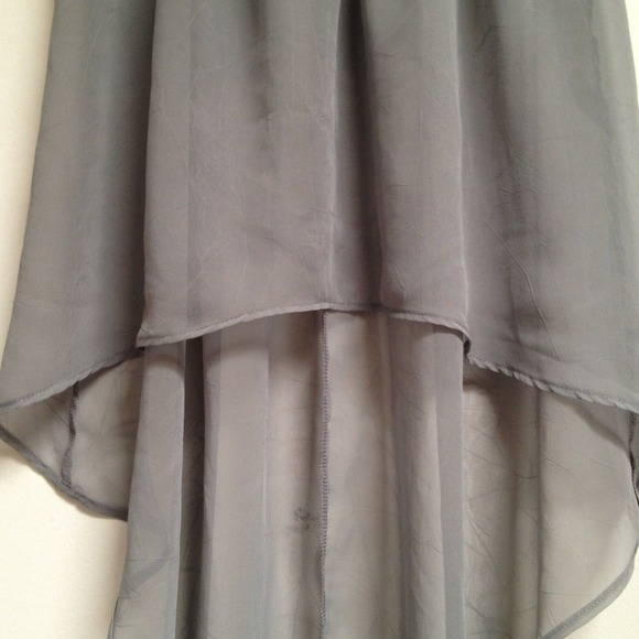 SOLD Brandy Melville gray hi low skirt sheer - Picture 2 of 2