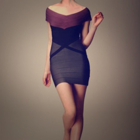 Herve Leger Off the Shoulder Dress Size XS