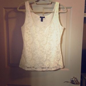 White lacey top