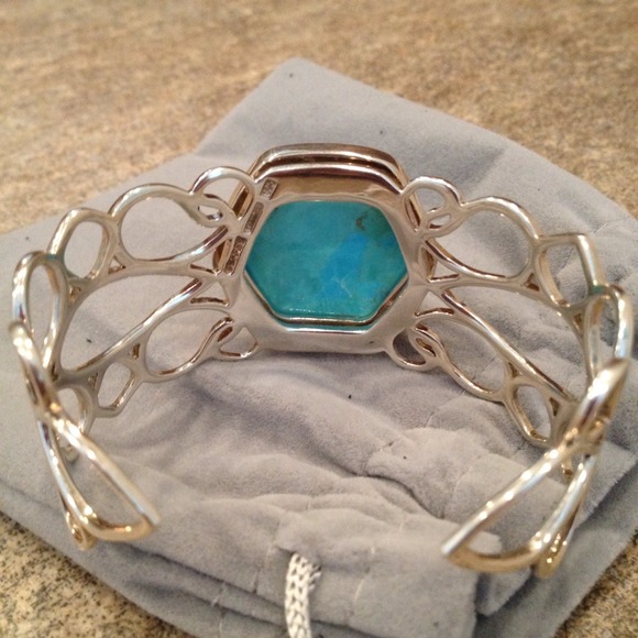 Magnificent Barse Sterling & Turquoise cuff. 925. - Picture 2 of 4
