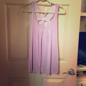 Light purple tank with butterfly design on back!