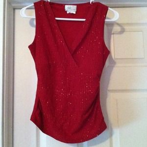 ❎SOLD❎Sparkly Red top