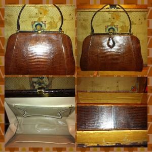 Bundle for fabulous! Vintage lizard handbag clutch