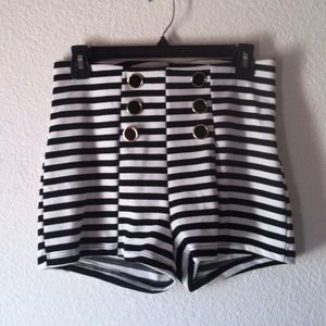 High Waisted Nautical Shorts⚓