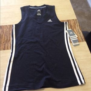 Adidas blk n white tank.