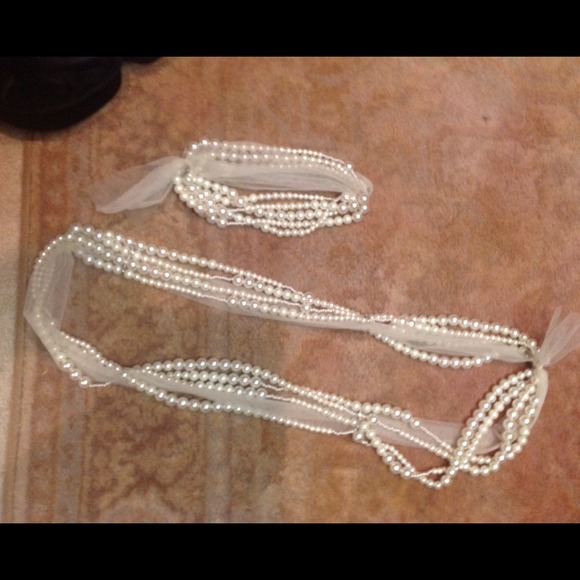 Ranjana Khan Long Pearl Necklace & Bracelet $1,400