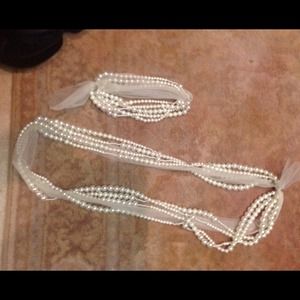 Ranjana Khan Long Pearl Necklace & Bracelet $1,400