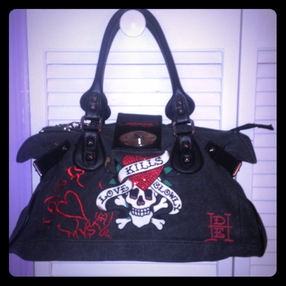 Authentic Ed Hardy Skull Purse