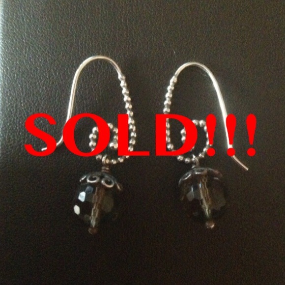 SOLD! BUNDLE! Pandora SS & Smokey Quartz Earrings