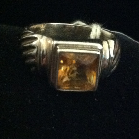 Sterling silver and citrine ring