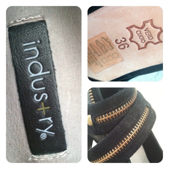 New Black leather heels w/ zippers & ankle straps - Picture 9 of 11