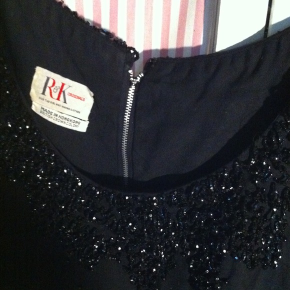 Vintage Black Beaded Dress