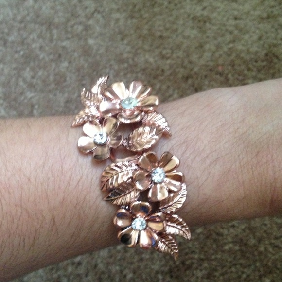 Flower embellished bracelet