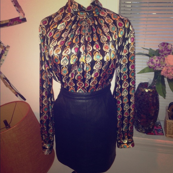 Silk multi colored blouse