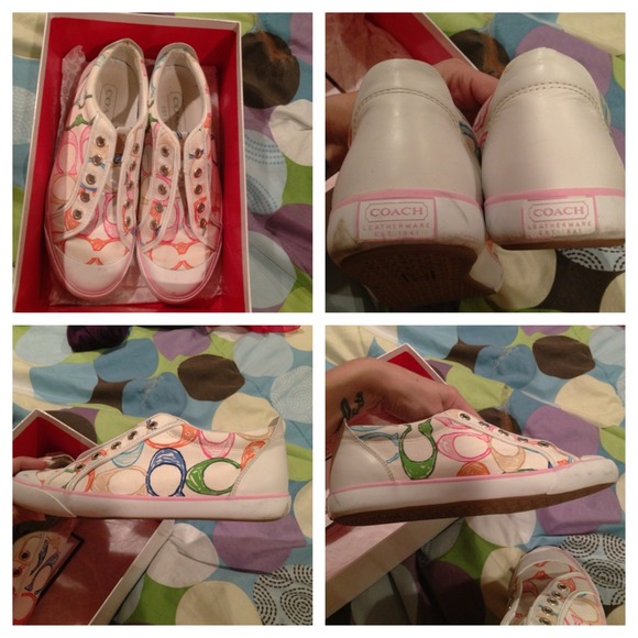 AUTHENTIC MULTI COLORED COACH SHOES WITHOUT LACES