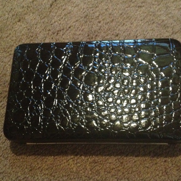 New patent croco wallet