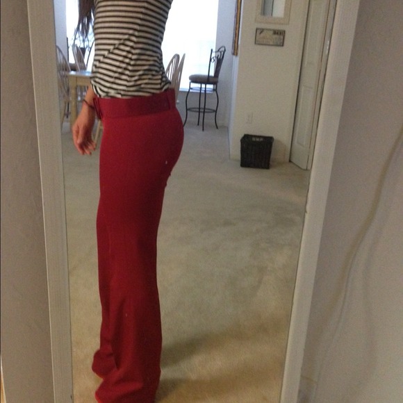 Cache red high waisted flared pants - Picture 2 of 3