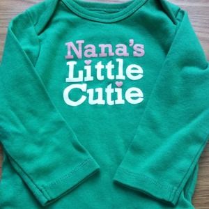 💥💥SOLD💥💥Green "Nana's Little Cutie" Onesie