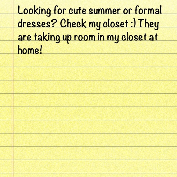 Trying to clear out my closet of dresses :)
