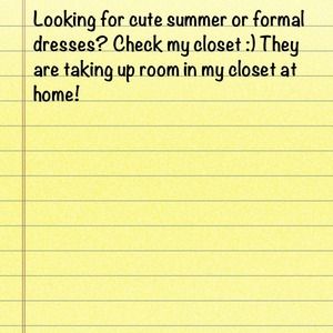 Trying to clear out my closet of dresses :)